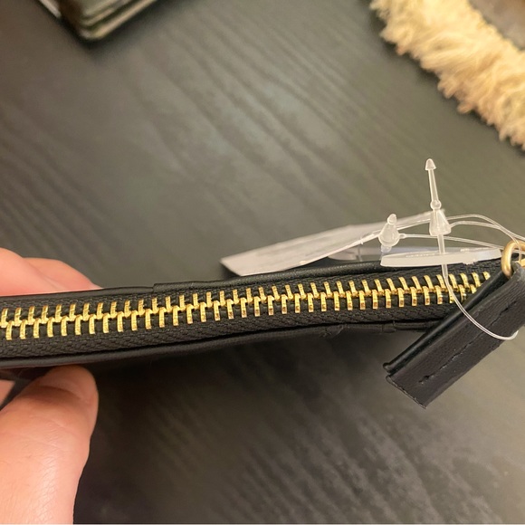 Black Cross Stitched Coin Purse/ Credit Card Holder (wallet) - Picture 6 of 8